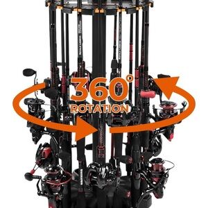 Kastking 360° Rotating Fishing Rod Holder - Black and Red